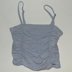 Sky Blue Adjusting Strapped Crop Top